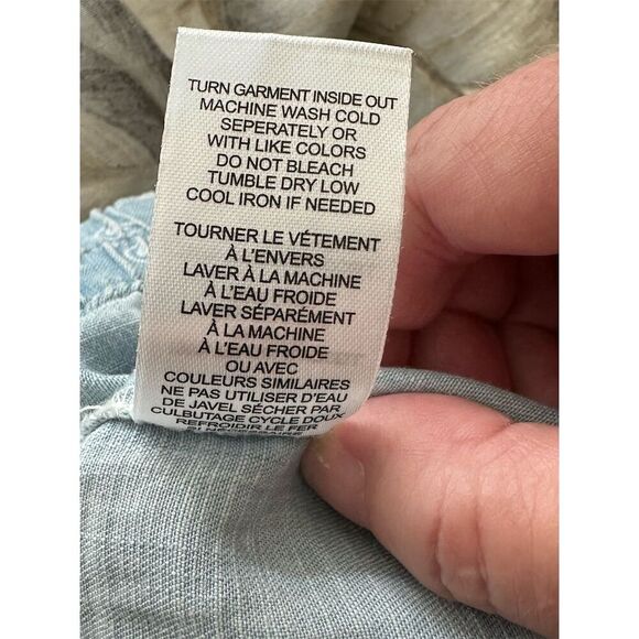 Tahari Women's Light Blue Paisley TENCEL Shorts Size L Casual Drawstring - Picture 6 of 6